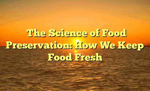 ﻿The Science of Food Preservation: How We Keep Food Fresh